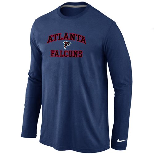 Nike Atlanta Falcons Heart & Soul Long Sleeve NFL T-Shirt - Dark Blue